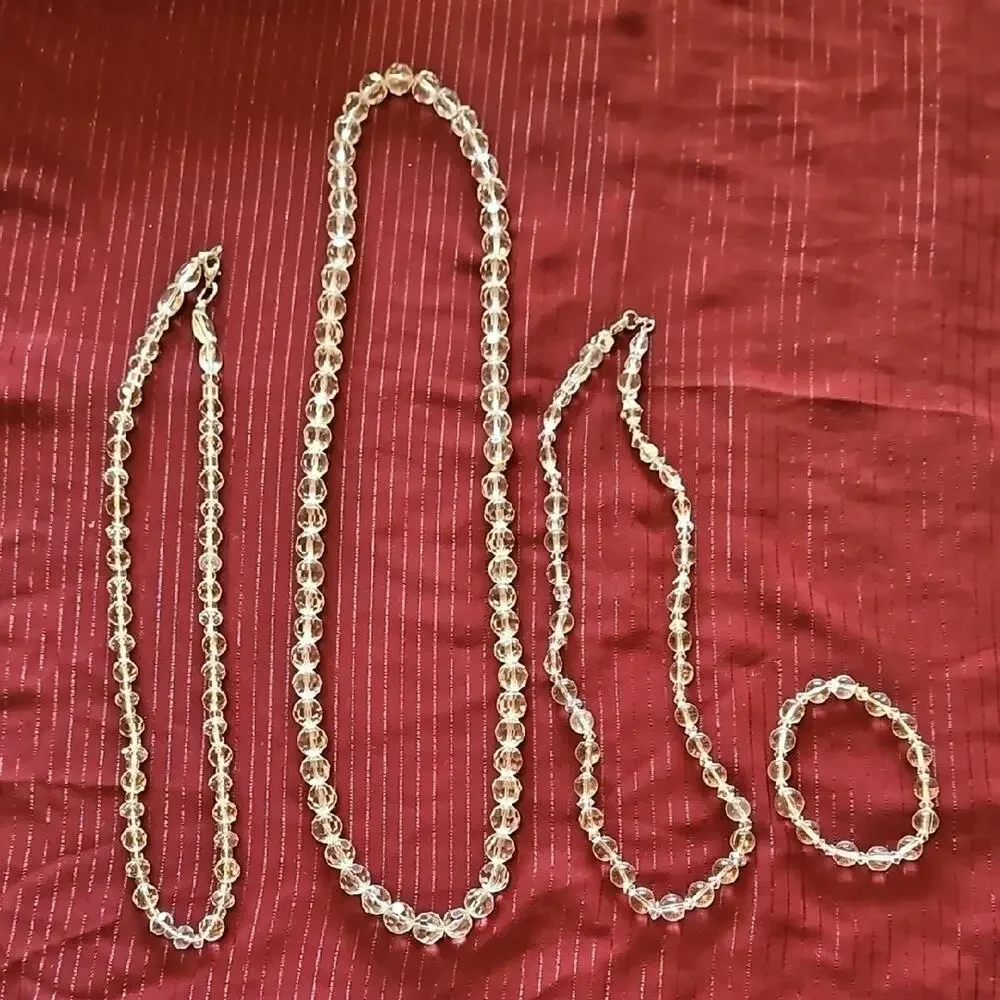 3 Assorted Handmade Beaded Necklaces and Bracelet